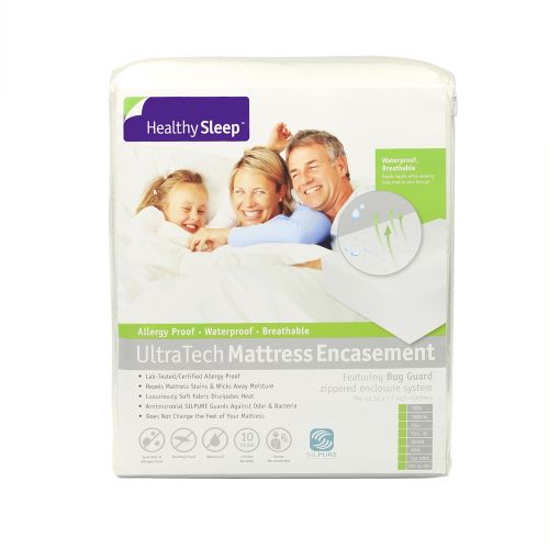 Healthy Sleep Ultra Tech Mattress Encasement, Waterproof, King 78x80x12